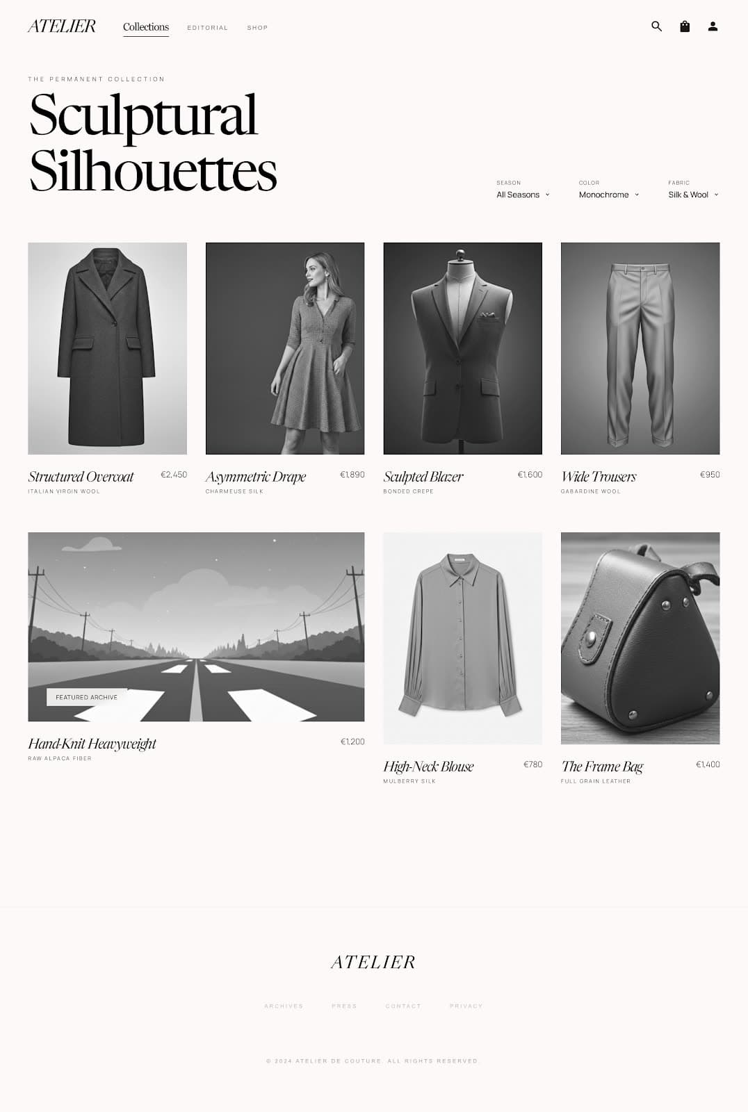The collections grid